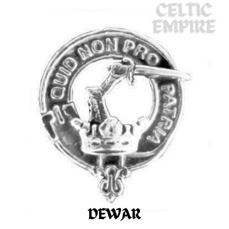 Dewar Family Clan Crest Double Drop Pendant