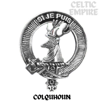 Colquhoun Family Clan Crest Scottish Badge Flask 8oz