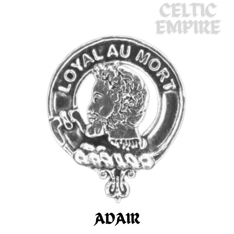 Adair Family Clan Crest Scottish Four Thistle Brooch