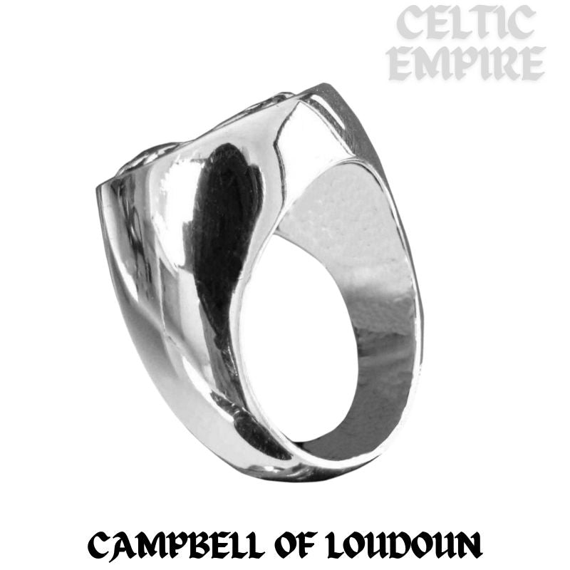 Campbell Loudoun Scottish Family Clan Crest Ring  ~  Sterling Silver and Karat Gold