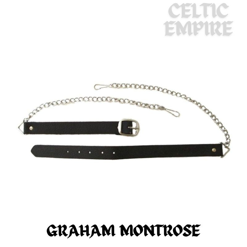 Graham (Montrose) Scottish Family Clan Badge Sporran, Leather
