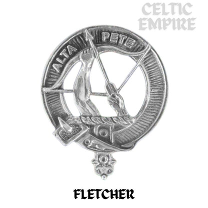 Fletcher Family Clan Crest Badge Glass Beer Mug