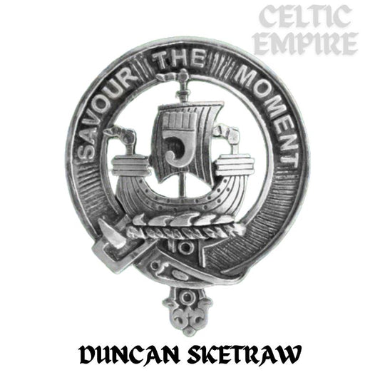 Duncan Sketraw Family Clan Crest Scottish Cap Badge