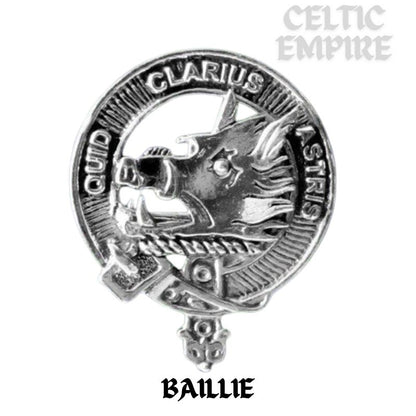 Baillie Family Clan Crest Badge Glass Beer Mug