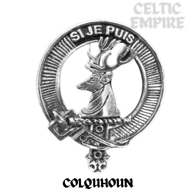 Colquhoun Family Clan Badge Scottish Plaid Brooch