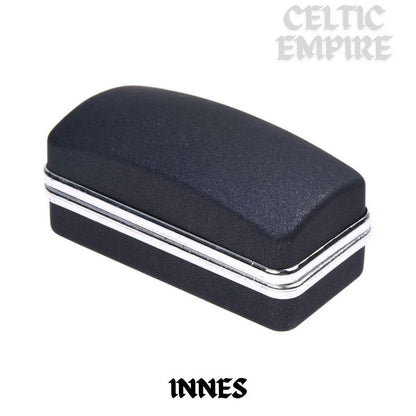 Innes Family Clan Crest Scottish Cufflinks; Pewter, Sterling Silver and Karat Gold