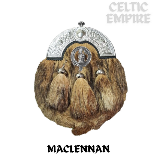MacLennan Scottish Family Clan Crest Badge Dress Fur Sporran