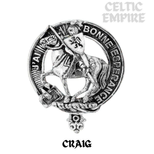 Craig Family Clan Crest Scottish Cap Badge