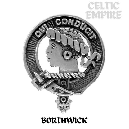 Borthwick Family Clan Crest Badge Glass Beer Mug