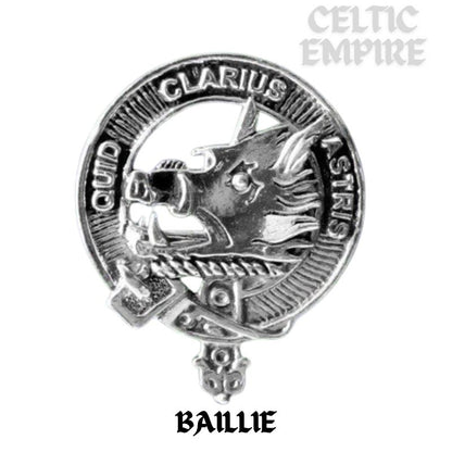Baillie Family Clan Crest Scottish Badge Stainless Steel Flask 8oz