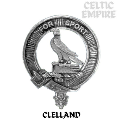 Clelland Family Clan Crest Interlace Kilt Belt Buckle