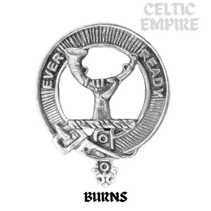 Burns Family Clan Crest Interlace Kilt Belt Buckle