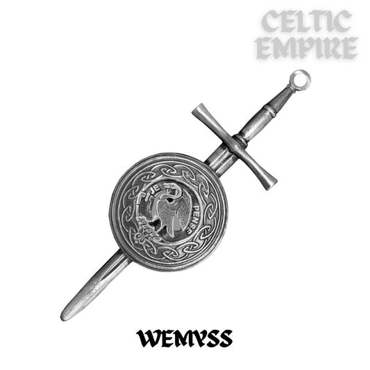 Wemyss Scottish Family Clan Dirk Shield Kilt Pin