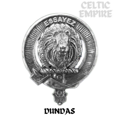 Dundas Round Family Clan Crest Scottish Badge Flask