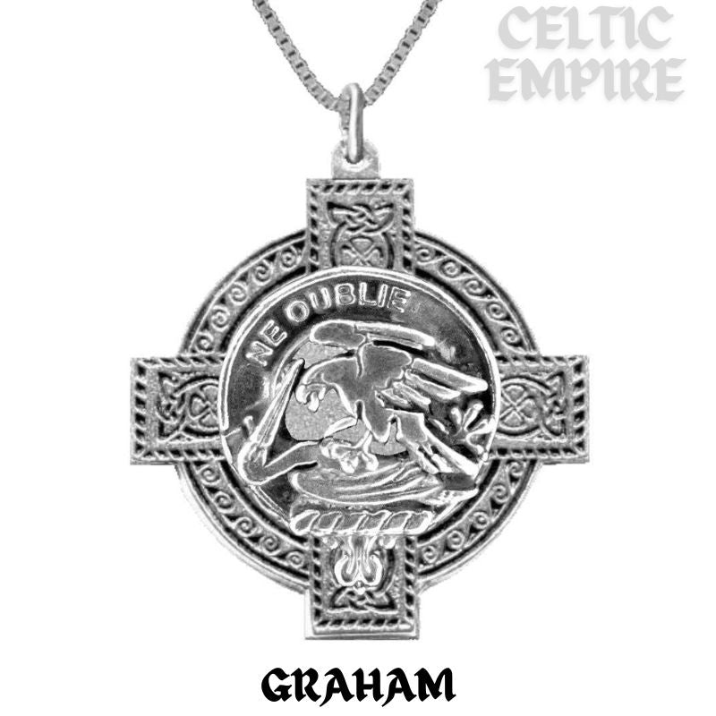 Graham Family Clan Crest Celtic Cross Pendant Scottish