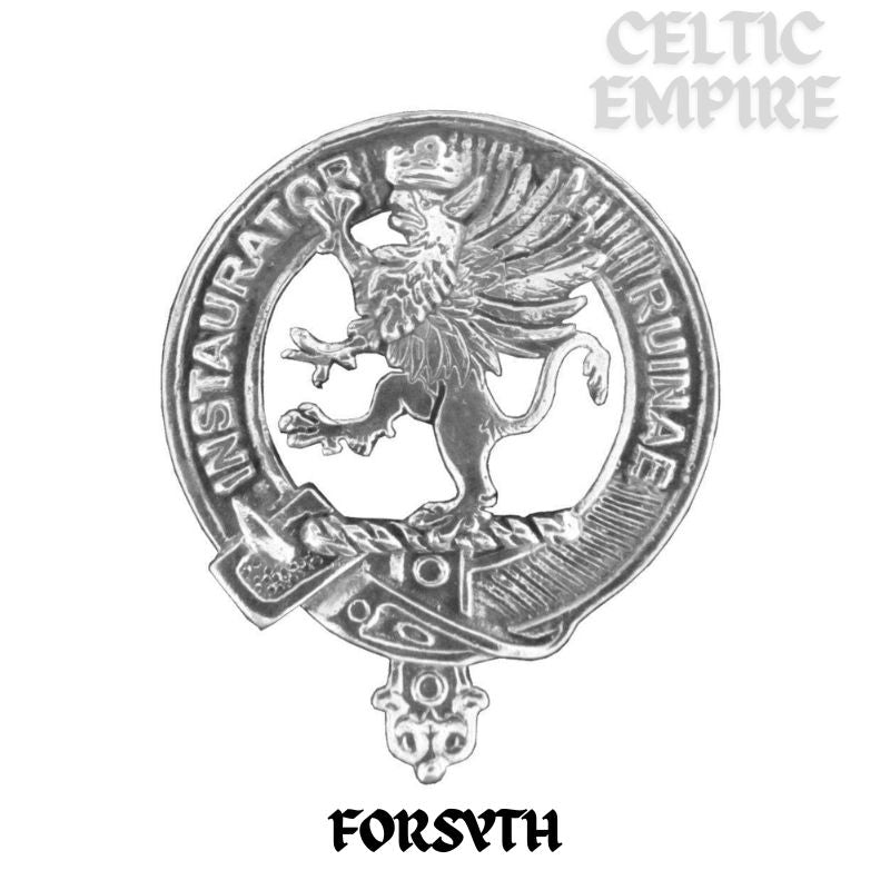 Forsythe Round Family Clan Crest Scottish Badge Flask 5oz