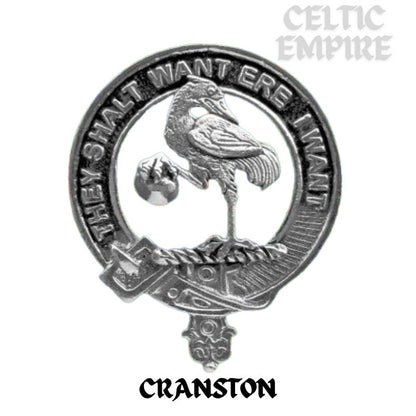 Cranston Family Clan Crest Scottish Cap Badge