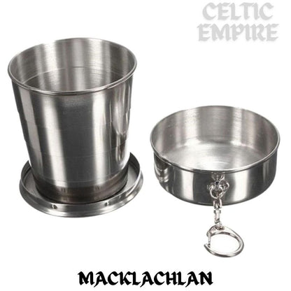 MacLachlan Scottish Family Clan Crest Folding Cup Key Chain