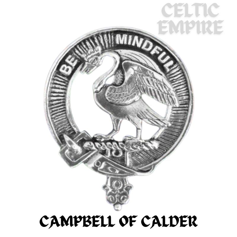 Campbell Calder Round Family Clan Crest Scottish Badge Flask 5oz