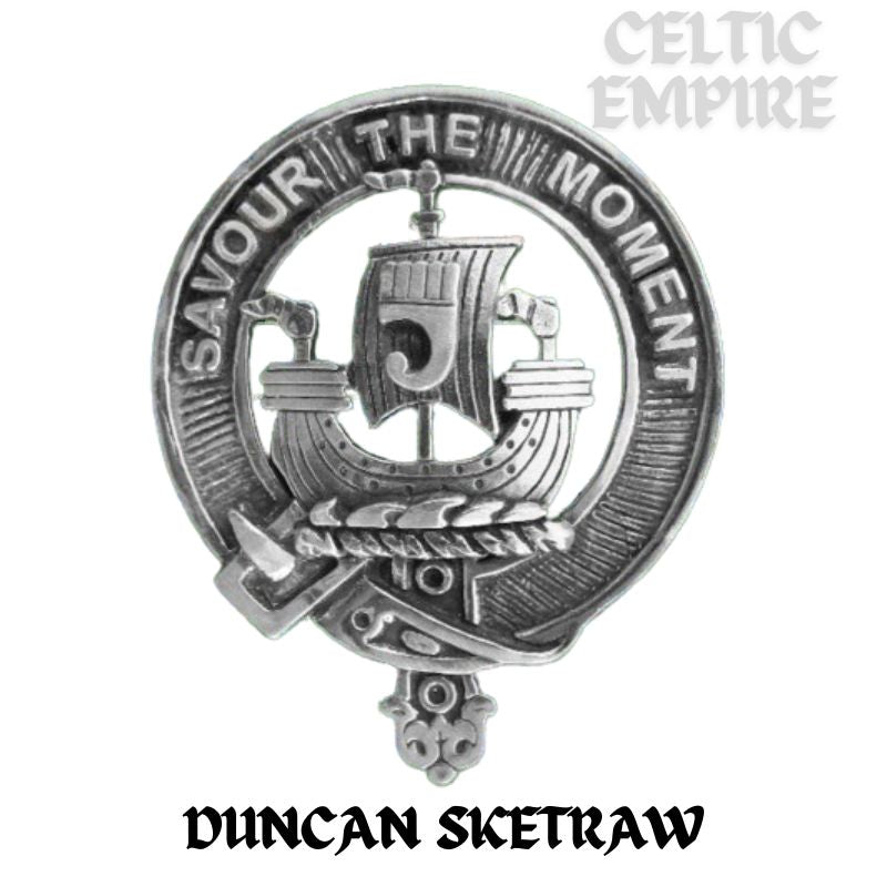 Duncan Sketraw Family Clan Crest Interlace Kilt Belt Buckle