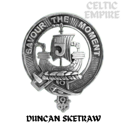 Duncan Sketraw Family Clan Crest Interlace Kilt Belt Buckle