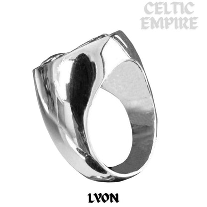 Lyon Scottish Family Clan Crest Ring Sterling Silver and Karat Gold