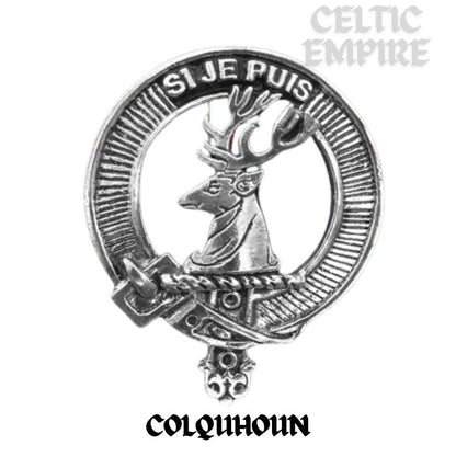 Colquhoun Family Clan Crest Interlace Kilt Belt Buckle