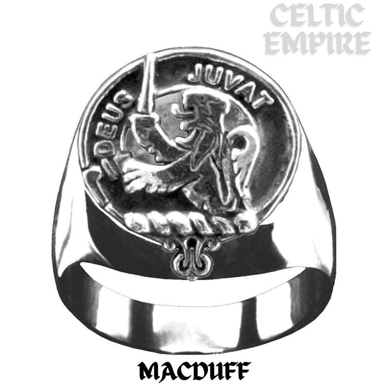 MacDuff Scottish Family Clan Crest Ring Sterling Silver and Karat Gold