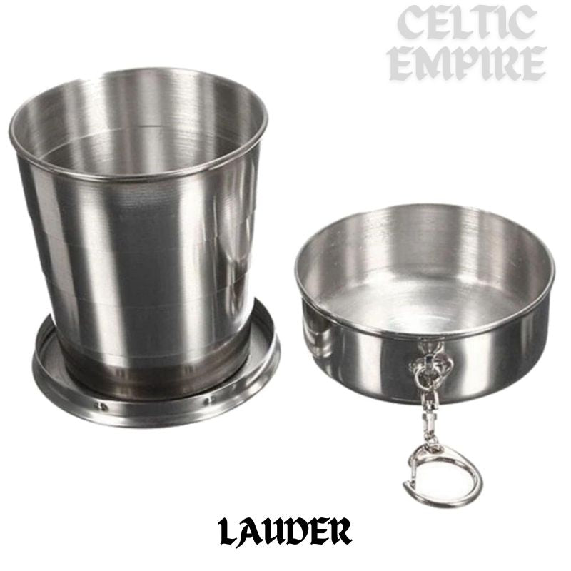 Lauder Scottish Family Clan Crest Folding Cup Key Chain