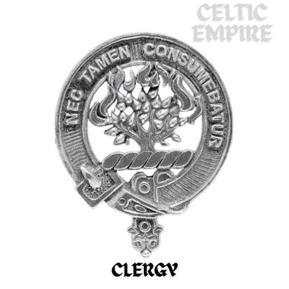 Clergy Family Clan Crest Badge Whiskey Decanter