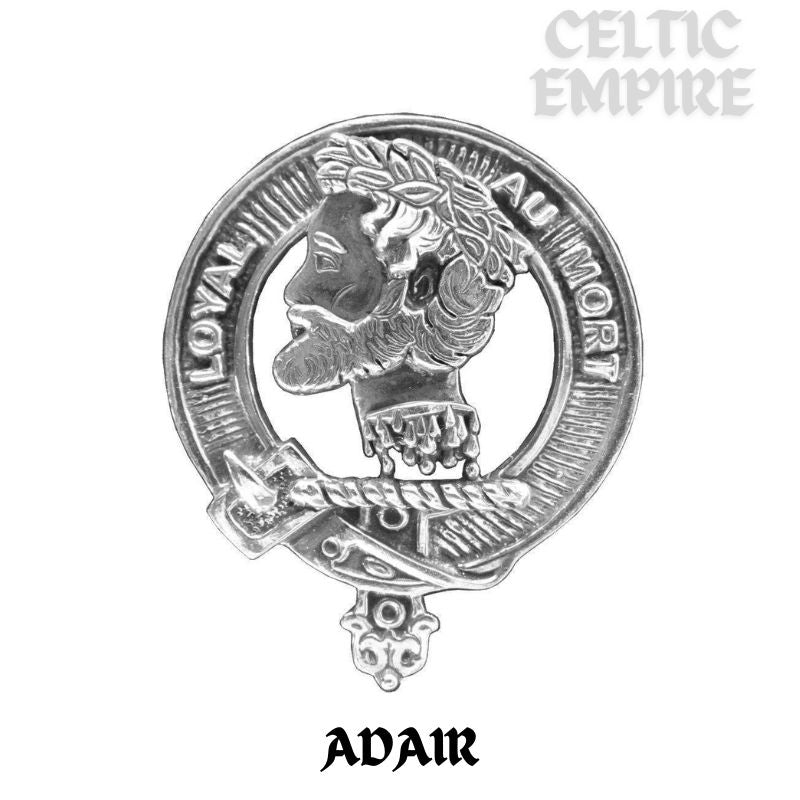Adair Round Family Clan Crest Scottish Badge Flask 5oz