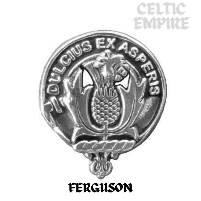 Ferguson Family Clan Crest Iona Bar Brooch - Sterling Silver