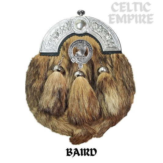 Baird Scottish Family Clan Crest Badge Dress Fur Sporran