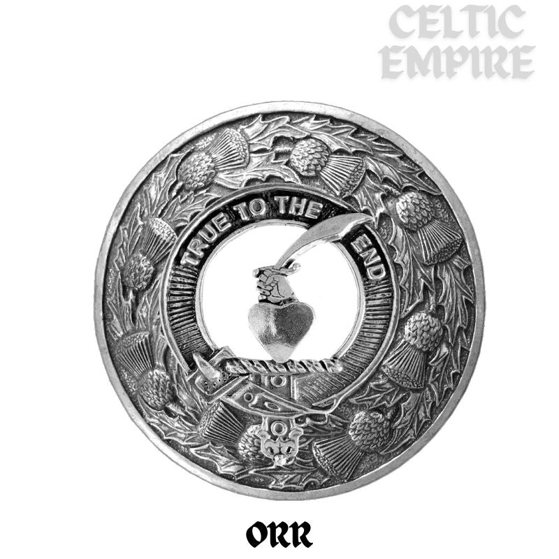 Orr Family Clan Badge Scottish Plaid Brooch
