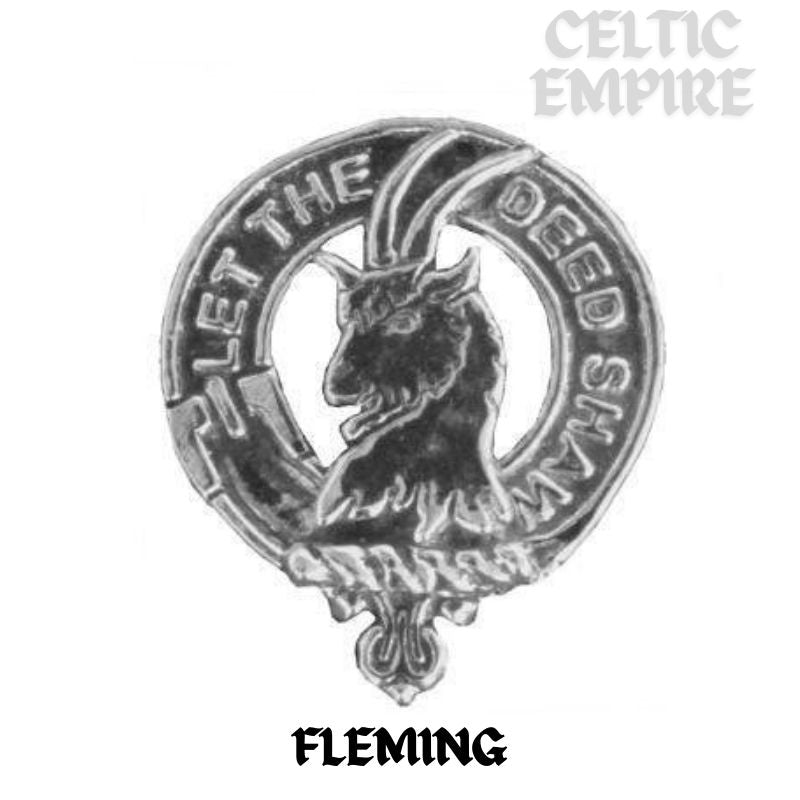 Fleming Family Clan Crest Interlace Drop Pendant