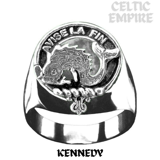 Kennedy Scottish Family Clan Crest Ring Sterling Silver and Karat Gold