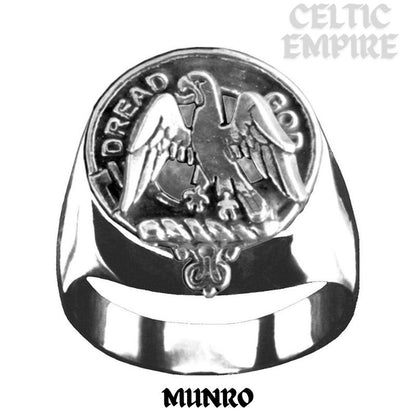 Munro Scottish Family Clan Crest Ring  ~  Sterling Silver and Karat Gold