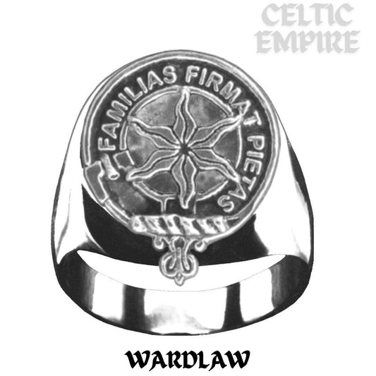 Wardlaw Scottish Family Clan Crest Ring  ~  Sterling Silver and Karat Gold