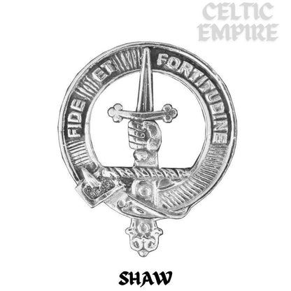 Shaw 8oz Family Clan Crest Scottish Badge Flask