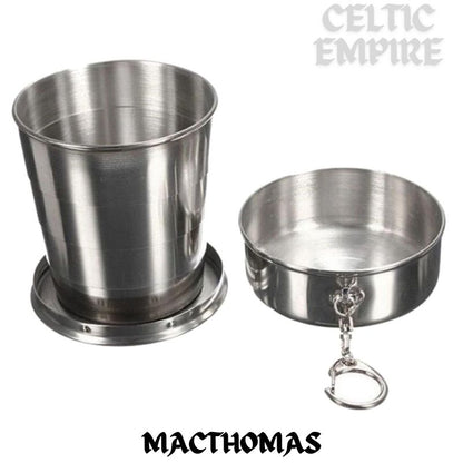 MacThomas Scottish Family Clan Crest Folding Cup Key Chain