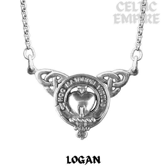 Logan Family Clan Crest Double Drop Pendant