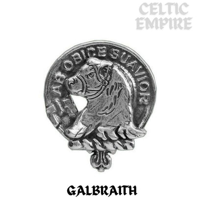 Galbraith Family Clan Crest Celtic Interlace Disk Pendant, Scottish Family Crest