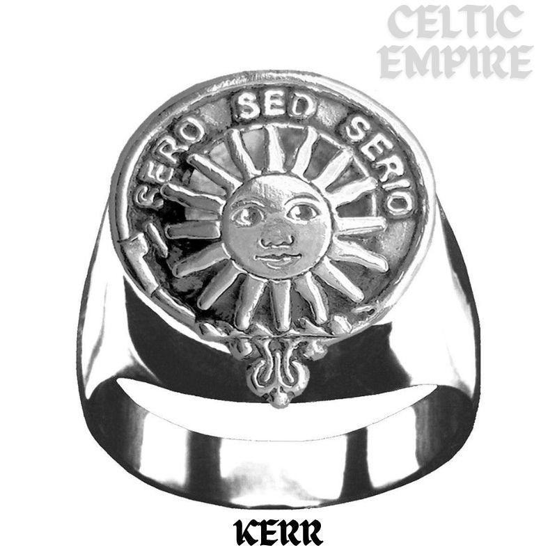 Kerr Scottish Family Clan Crest Ring Sterling Silver and Karat Gold
