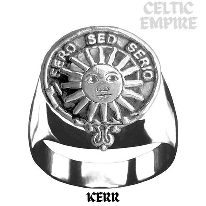Kerr Scottish Family Clan Crest Ring Sterling Silver and Karat Gold