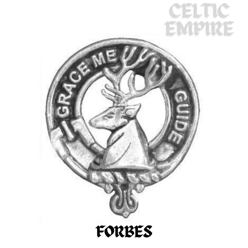 Forbes Family Clan Crest Iona Bar Brooch - Sterling Silver