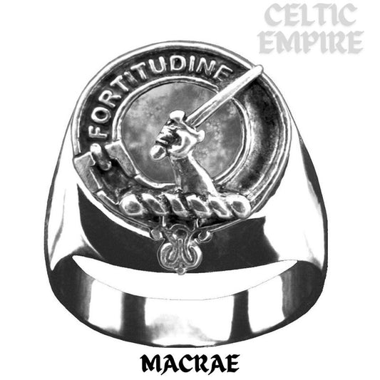MacRae Scottish Family Clan Crest Ring Sterling Silver and Karat Gold