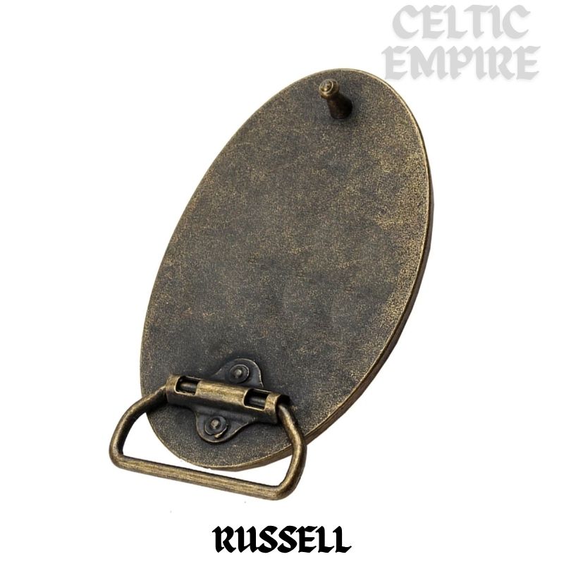 Russell (Goat) Family Clan Crest Regular Buckle