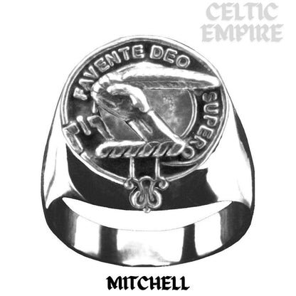 Mitchell Scottish Family Clan Crest Ring Sterling Silver and Karat Gold