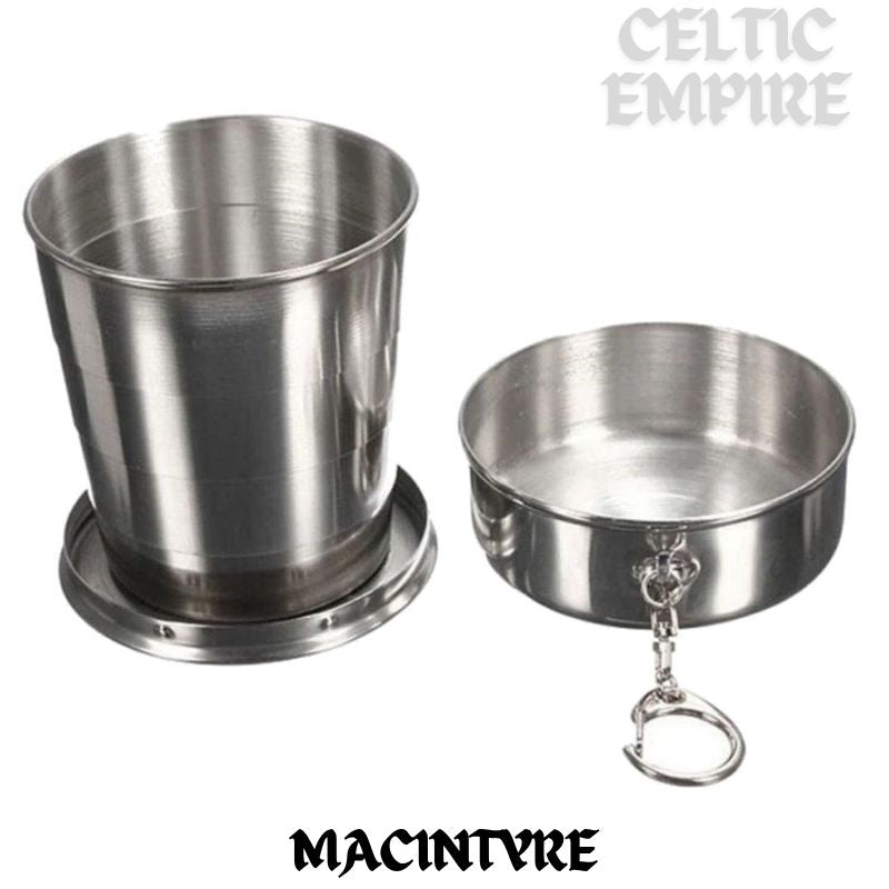 MacIntyre Scottish Family Clan Crest Folding Cup Key Chain