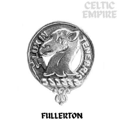 Fullerton Family Clan Crest Interlace Drop Pendant